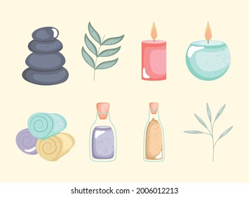 Spa- und Wellness-Icon-Set