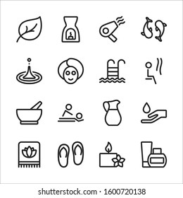 Spa and wellness icon set vector