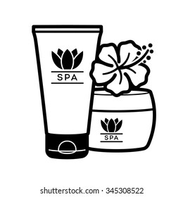 Spa and Wellness logo. Care cosmetic