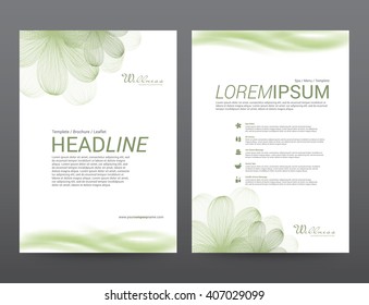 Spa Wellness Medical topic Template elements, Presentation, brochure poster flyer leaflet, vector illustration design