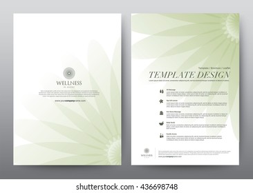 Spa Wellness Medical Topic Template Elements, Presentation, Brochure Poster Flyer Leaflet, Vector Illustration Design
