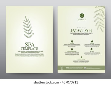 Spa Wellness Medical Topic Template Elements, Presentation, Brochure Poster Flyer Leaflet, Vector Illustration Design