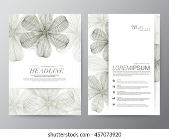 Spa Wellness Medical Topic Template Elements, Presentation, Brochure Poster Flyer Leaflet, Vector Illustration Design