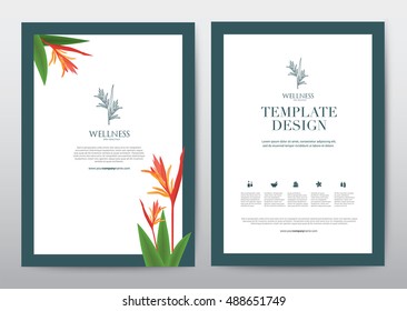 Spa Wellness Medical Topic Template Elements, Presentation, Brochure Poster Flyer Leaflet, Vector Illustration Design