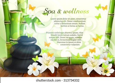 Spa and wellness, vector background