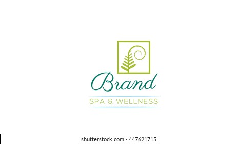 Spa and wellness vector logo template. Health care sign (symbol, icon, illustration)