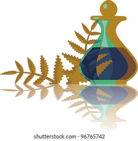 spa white background bottle reflexion