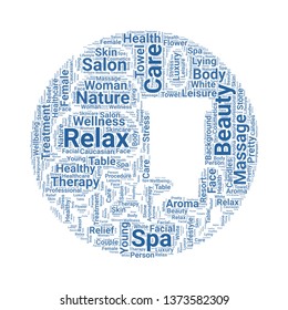 spa word cloud. tag cloud about spa