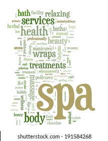 Spa word cloud vector illustration on white