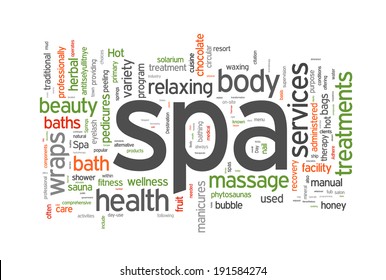 Spa word cloud vector illustration on white