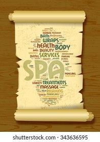 Spa word cloud vector illustration