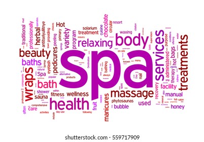 Spa word cloud vector illustration on white