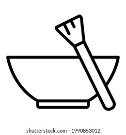 Icono de línea de ajuste de spa, ilustración vectorial