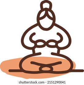Spa yoga, illustration, vector on a white background.