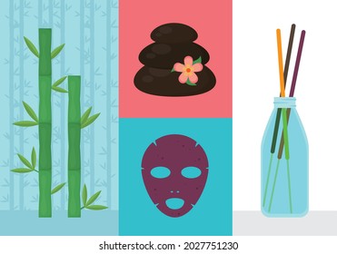 conjunto de iconos spa y zen