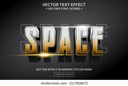 Space 3D Editable Text Effect Template