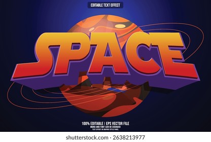 Space 3D editable text effect