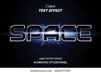 Space 3d style editable text effect