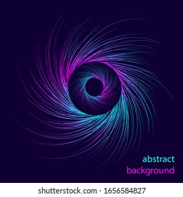 Space abstract background with blue and purple rays