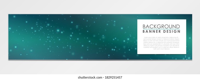 Space Abstrakte Banner-Vorlage. Hintergrundgalaxie. Horizontales Vektordesign.
