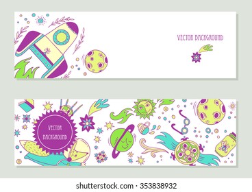 Space adventure. cards