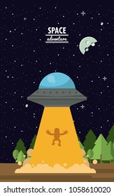 Space adventure cartoon