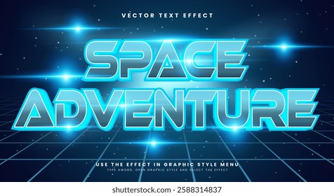 Space Adventure editable text effect Template Suitable for outer space Theme