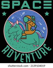 Space Adventure t-shirt design for space lovers