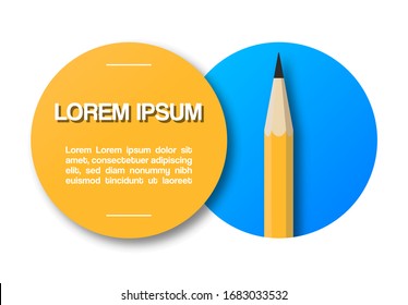 
Space for advertisement with yellow pencil