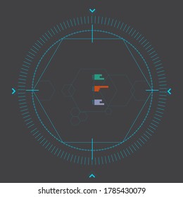 space aim and UI for futuristic games 