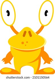 Space alien. Big eye monster. Cute mascot