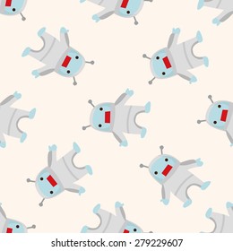 Space alien , cartoon seamless pattern background