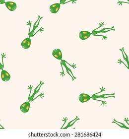 space alien , cartoon seamless pattern background
