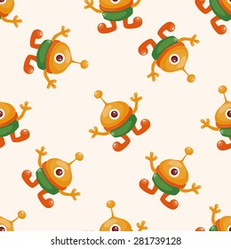 space alien , cartoon seamless pattern background