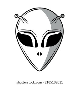 space alien character icon isolated