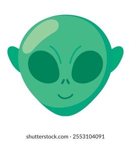 space alien character isolated icon