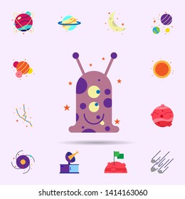 Space, alien color icon. Universal set of Space for website design and development, app development