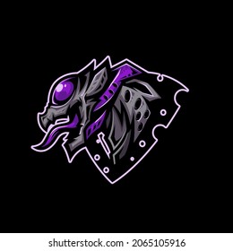 space alien esport mascot logo