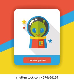 Space Alien flat icon