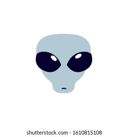 space alien flat style icon vector illustration design