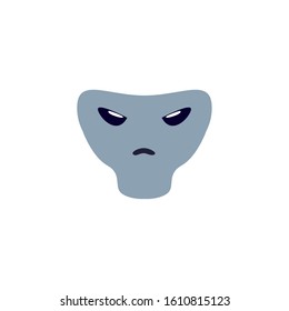 space alien flat style icon vector illustration design