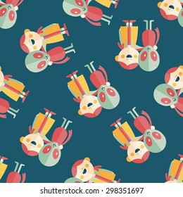 Space alien friendship flat icon,eps10 seamless pattern background
