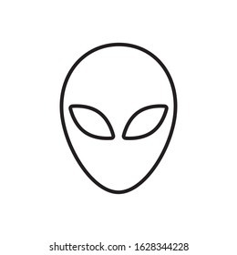 Space Alien head icon illustration