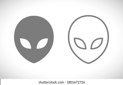 space alien head mask icon
