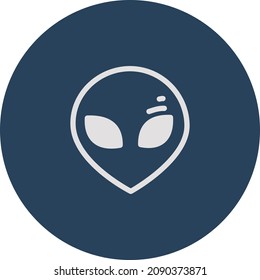 Space alien, illustration, vector, on a white background.
