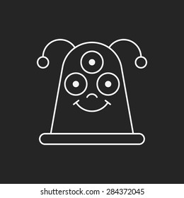 Space Alien line icon