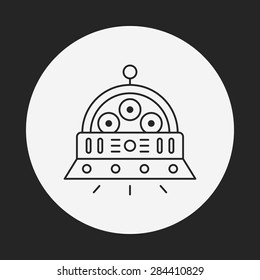 Space Alien line icon
