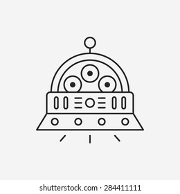 Space Alien line icon