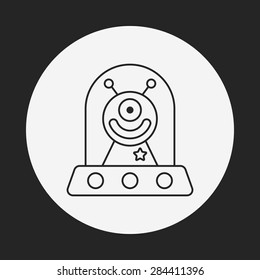 Space Alien line icon