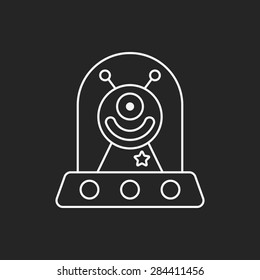 Space Alien line icon